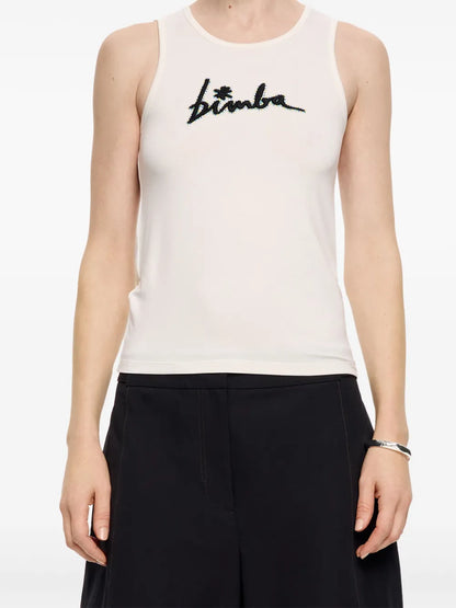 Beaded Logo Tank Top