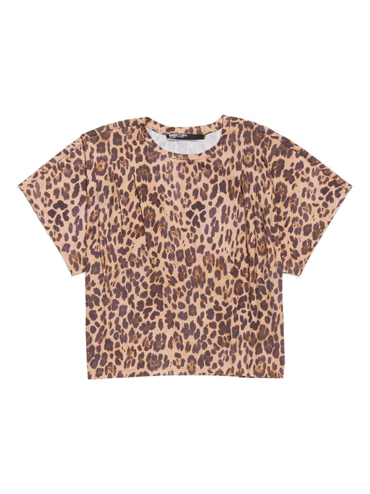 Leopard-Print Boxy T-Shirt