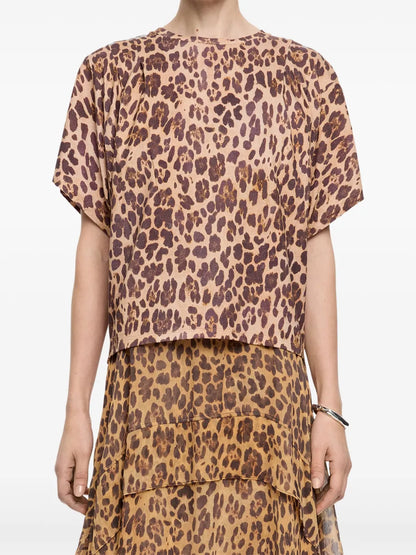 Leopard-Print Boxy T-Shirt