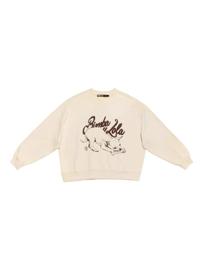 Graphic-Print Cropped Sweatshirt