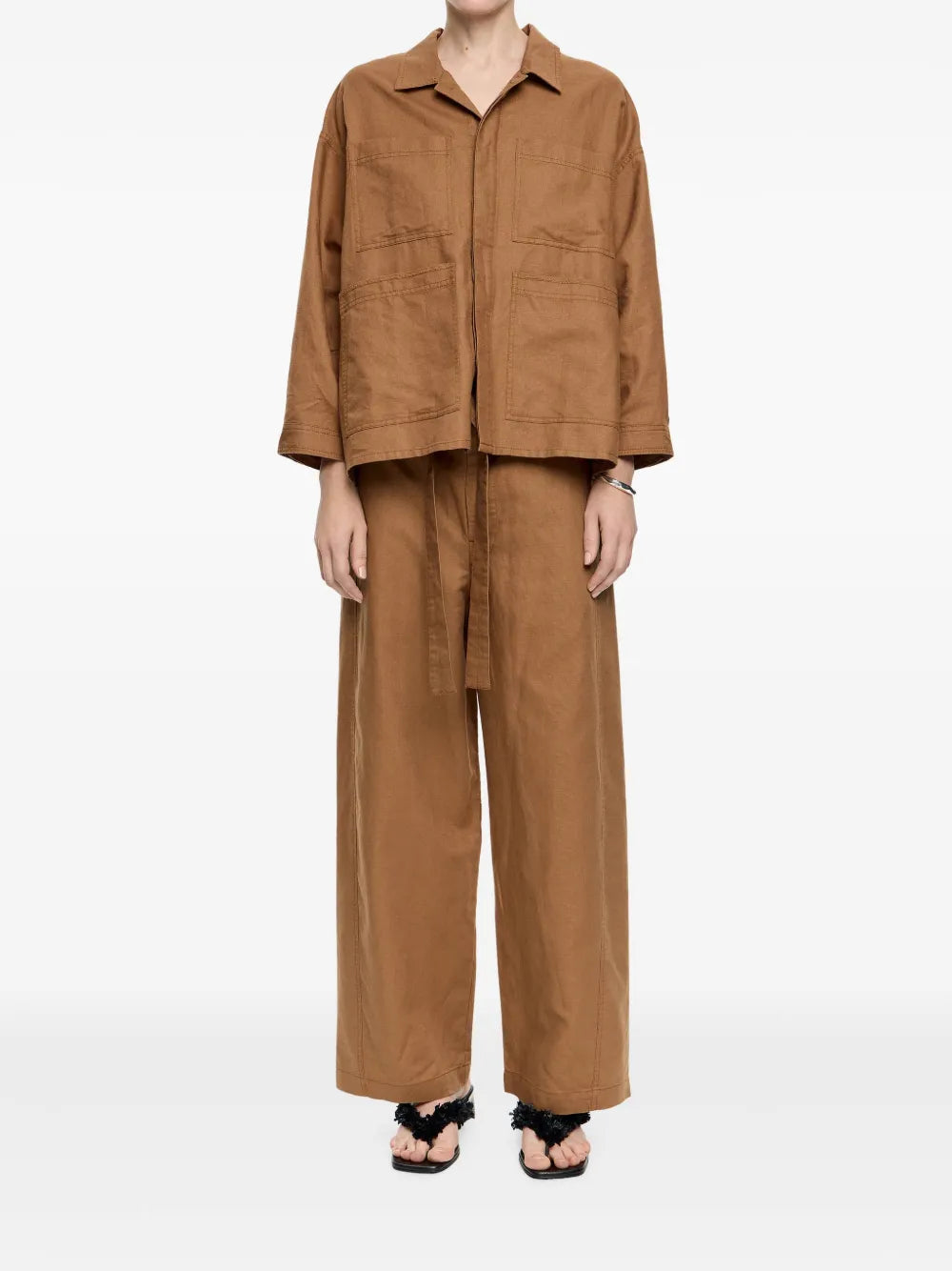Belted Cropped Trosuers