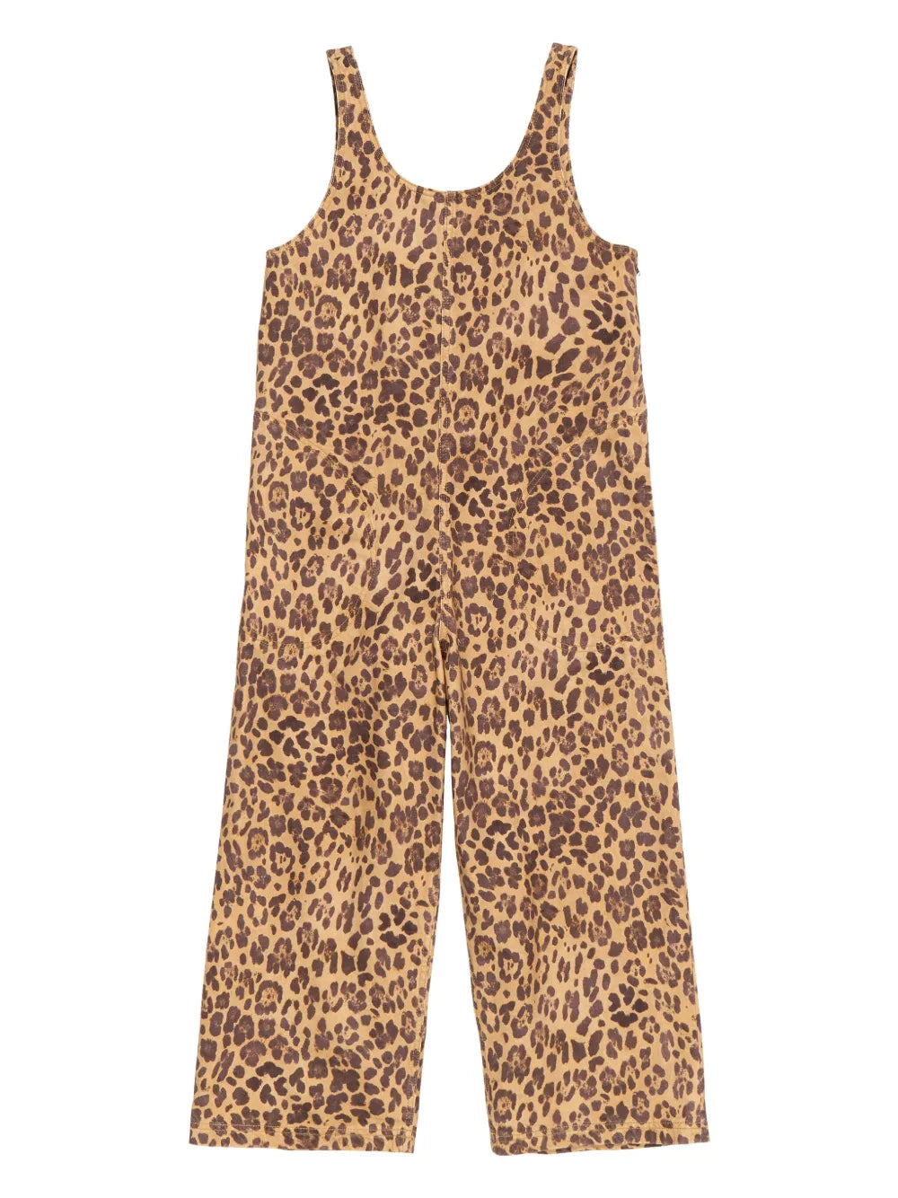 Leopard-Print Denim Jumpsuit