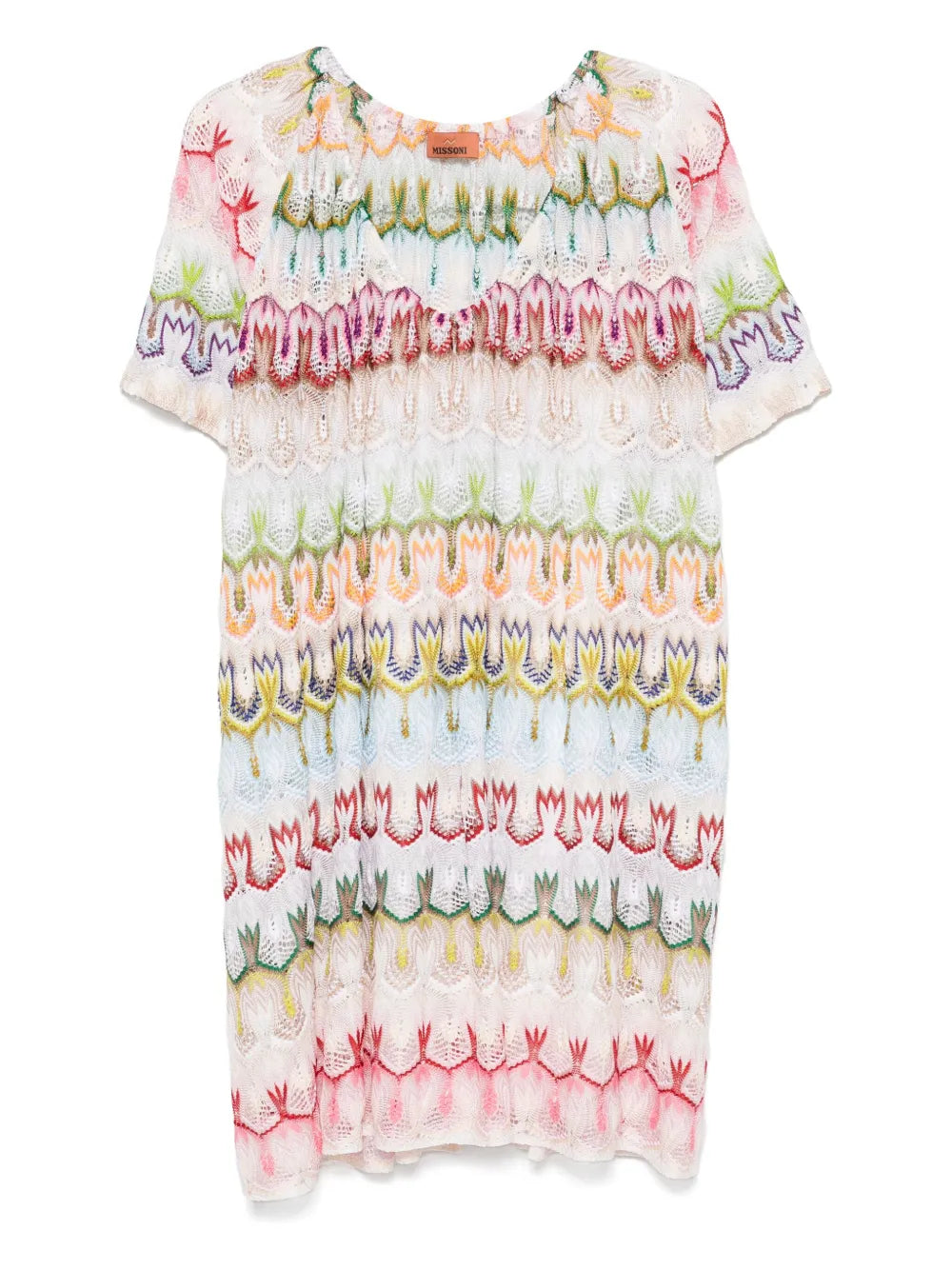 Crochet-Knit Mini Dress