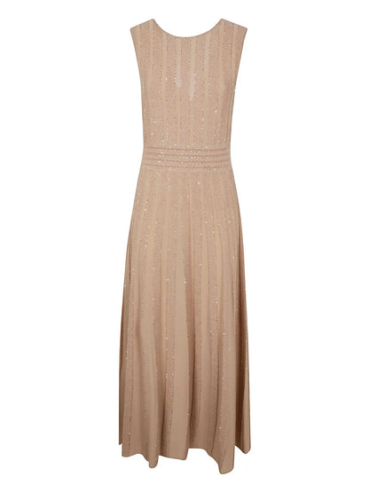 Sequin-Embellished Midi Dress
