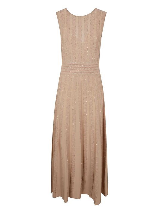 Sequin-Embellished Midi Dress