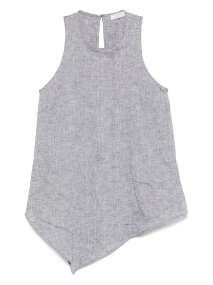 Linen Asymmetrical Top