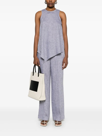 Linen Asymmetrical Top