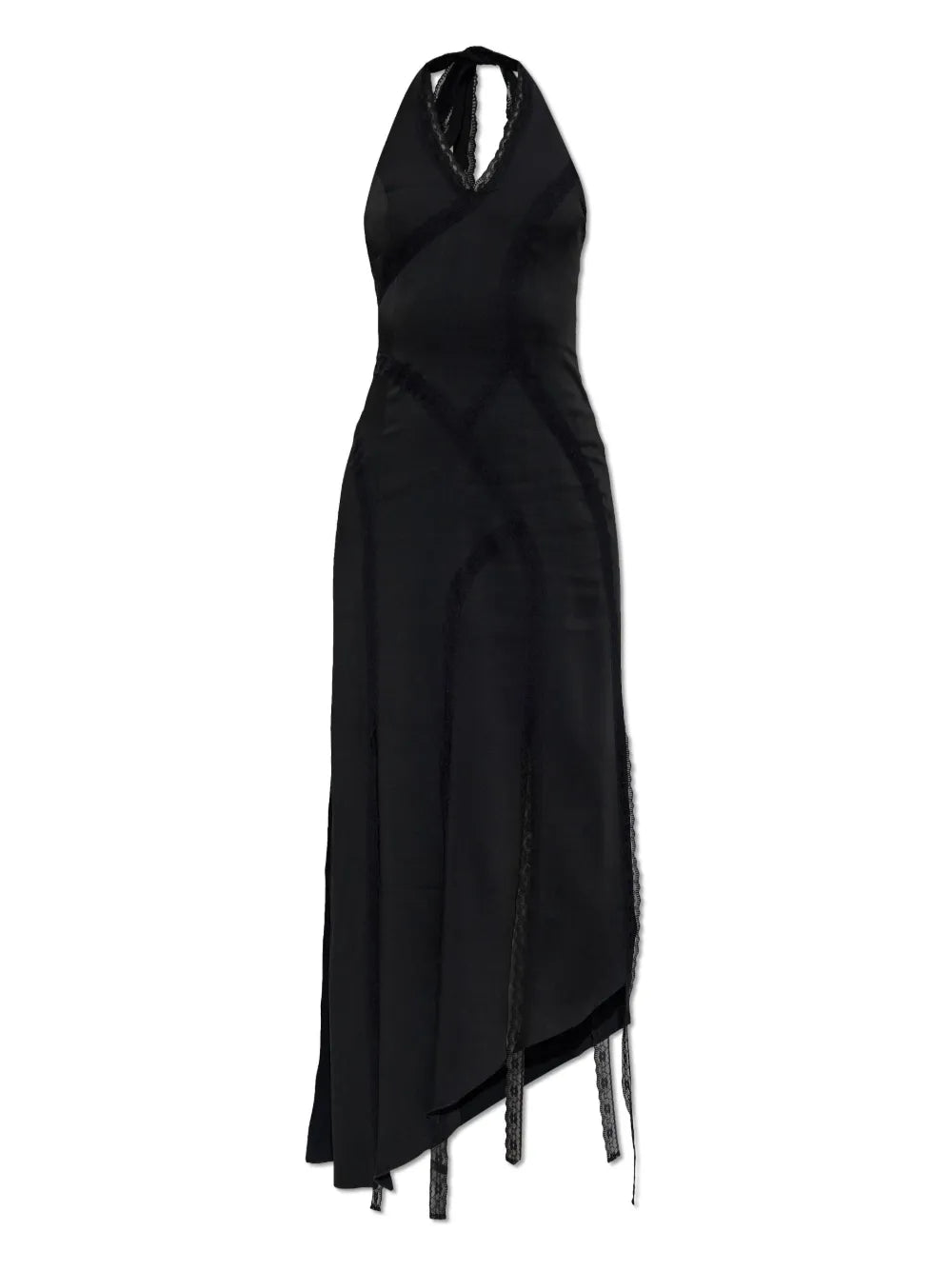 Lace-Detailing Midi Dress
