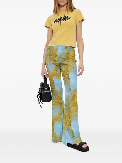 Printed Flared Trousers