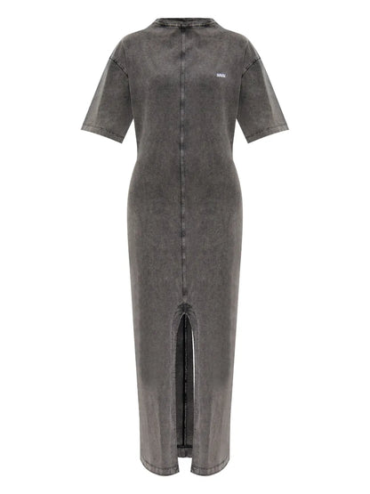 Logo-Embroidered Midi Dress
