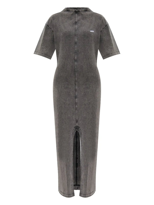 Logo-Embroidered Midi Dress