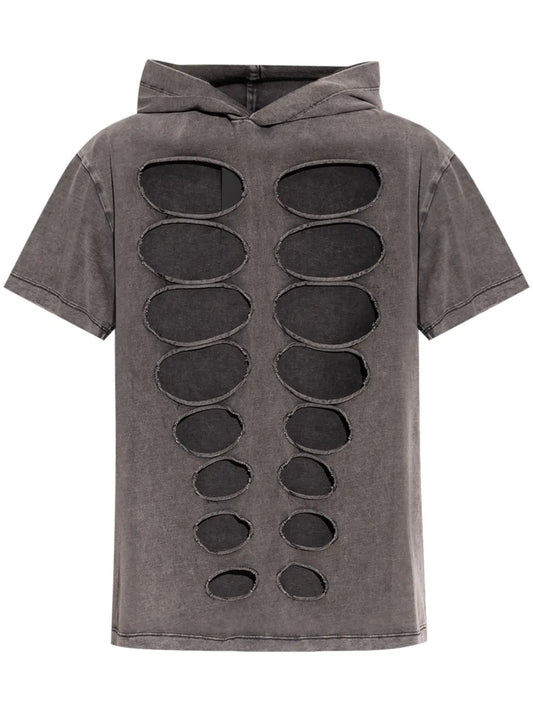 Distressed Hooded T-Shirt