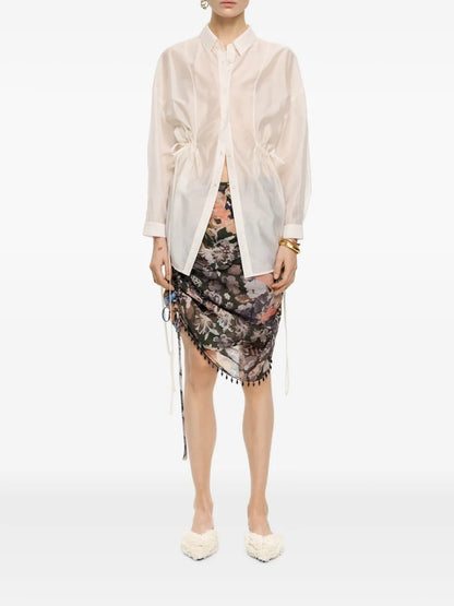 Floral-Print Mini Skirt