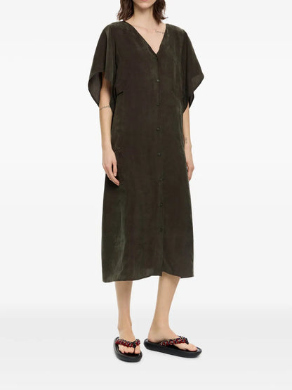 Button-Up Midi Dress
