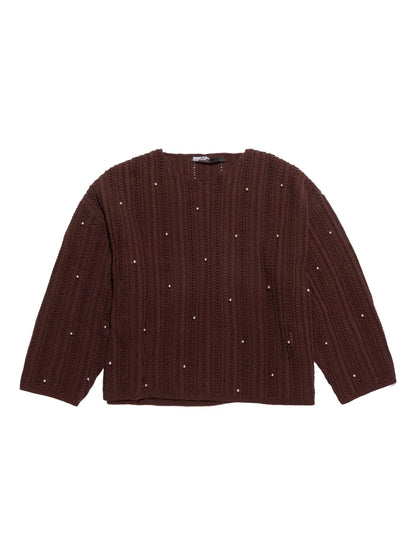 Silver Stud-Embellished Jumper