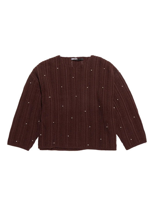 Silver Stud-Embellished Jumper