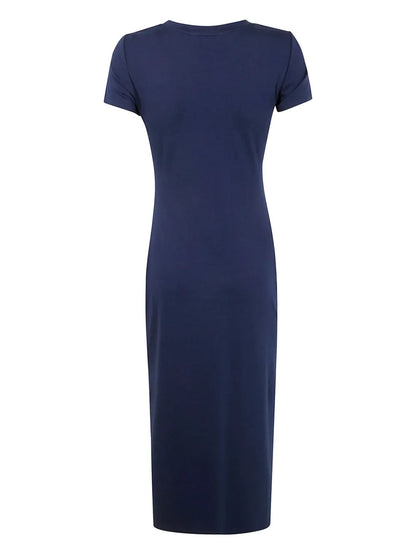 Twist-Detail Midi Dress