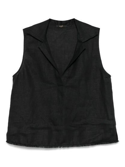 Sleeveless Linen Top