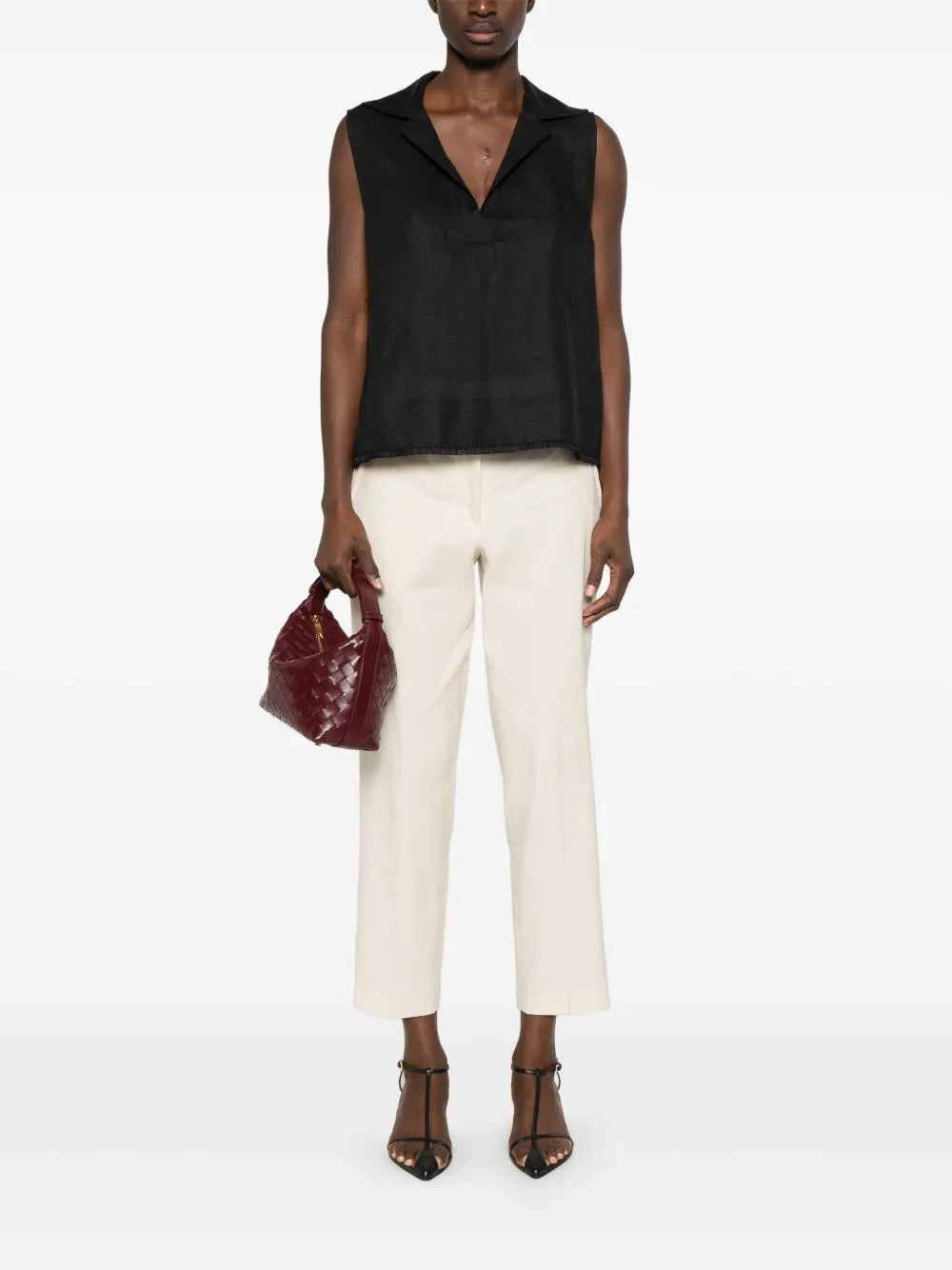 Sleeveless Linen Top