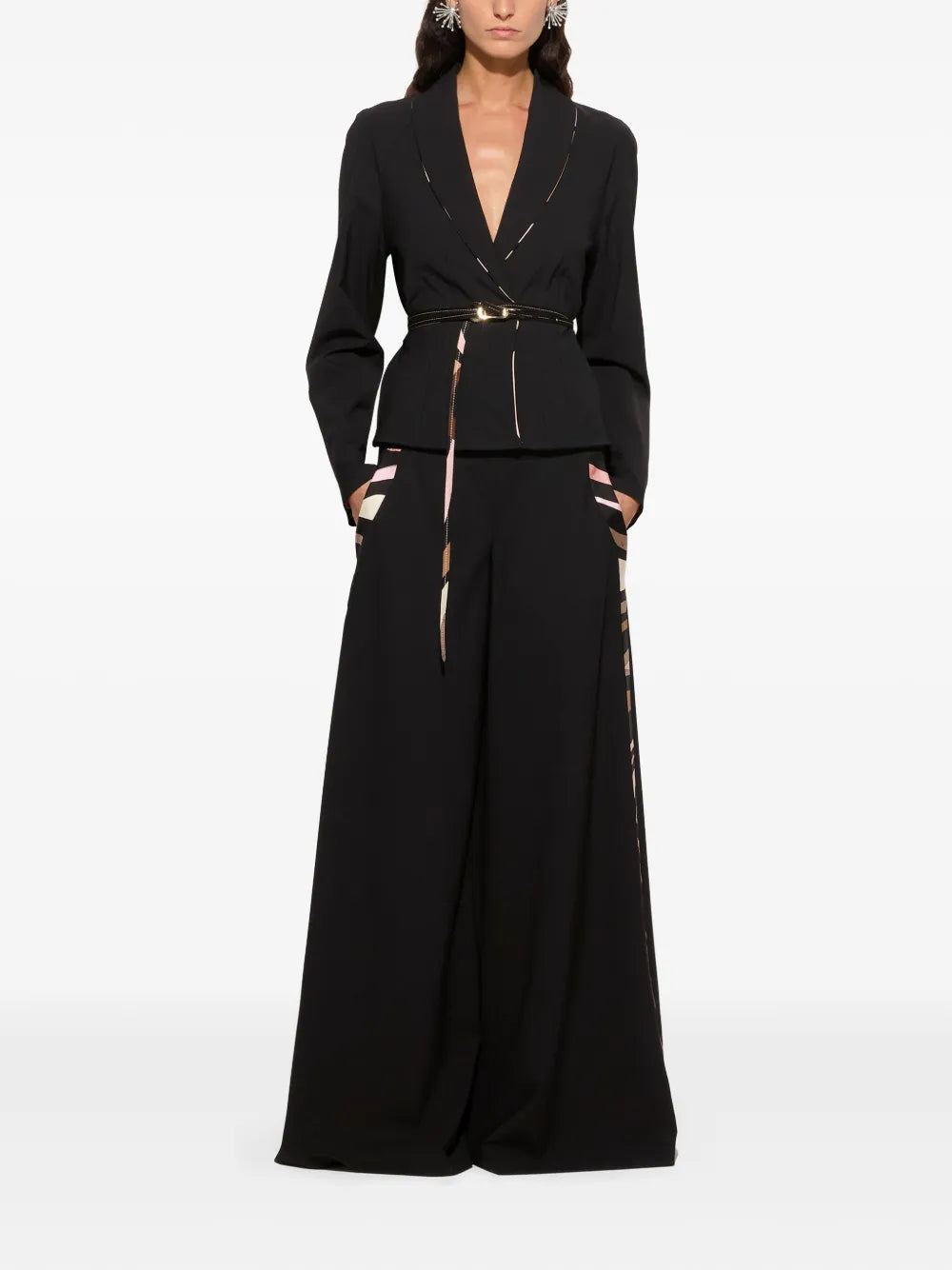 Wool-Blend Palazzo Pants