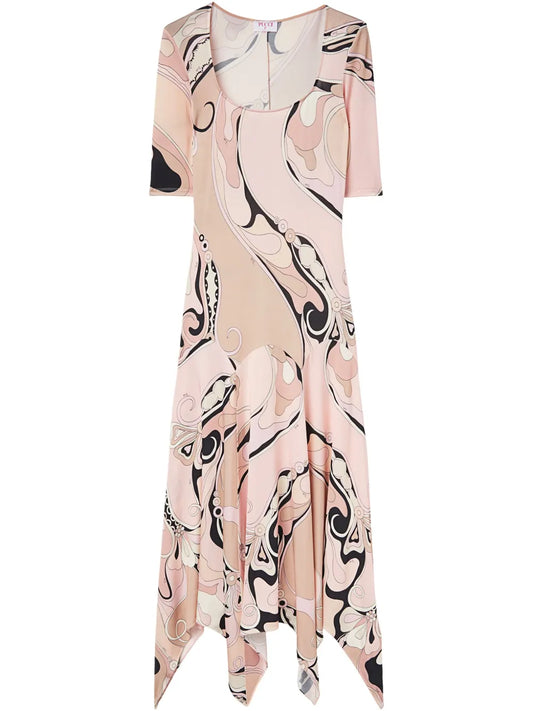 Orchidee-Print Dress