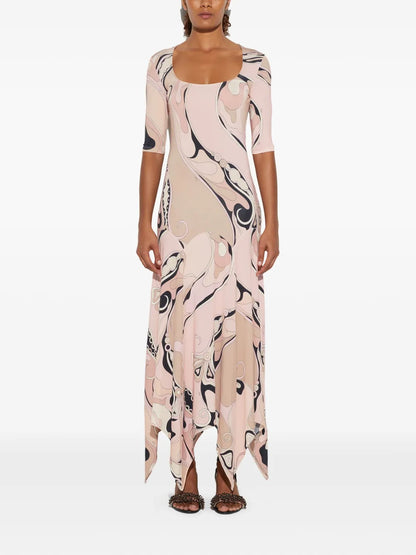 Orchidee-Print Dress