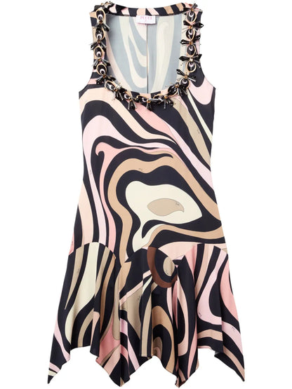 Marmo-Print Mini Dress