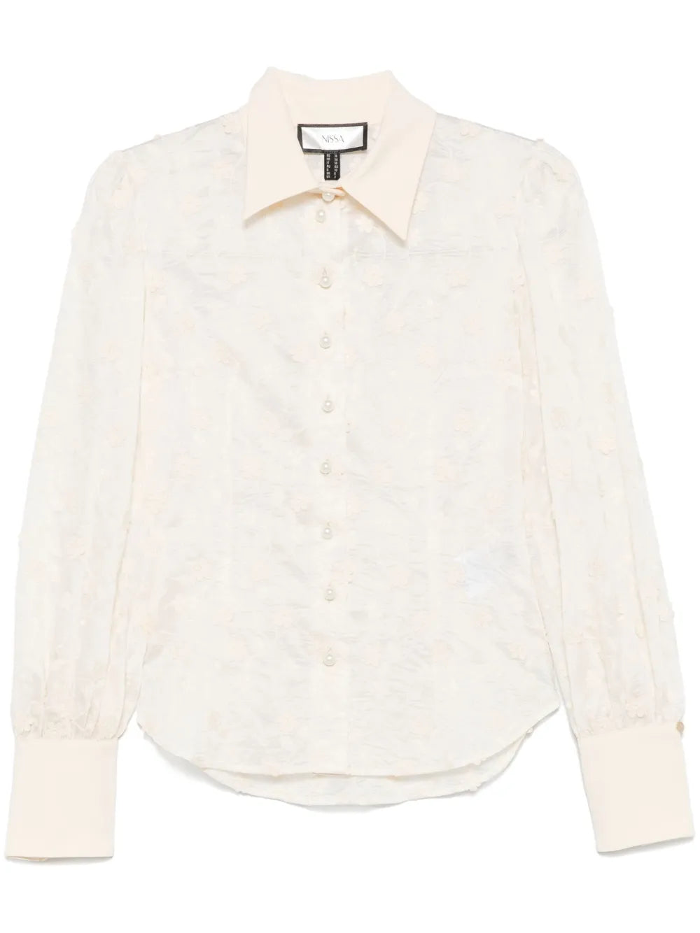 Floral-Appliqué Shirt