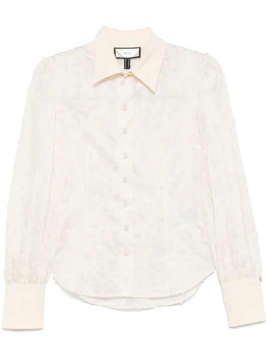 Floral-Appliqué Shirt