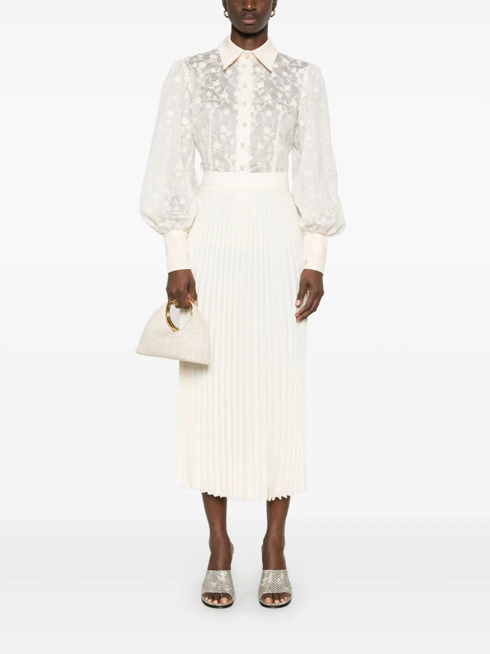 Floral-Appliqué Shirt