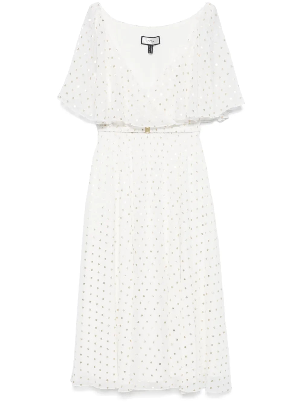 Polka-Dot Midi Dress