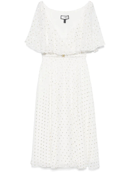Polka-Dot Midi Dress