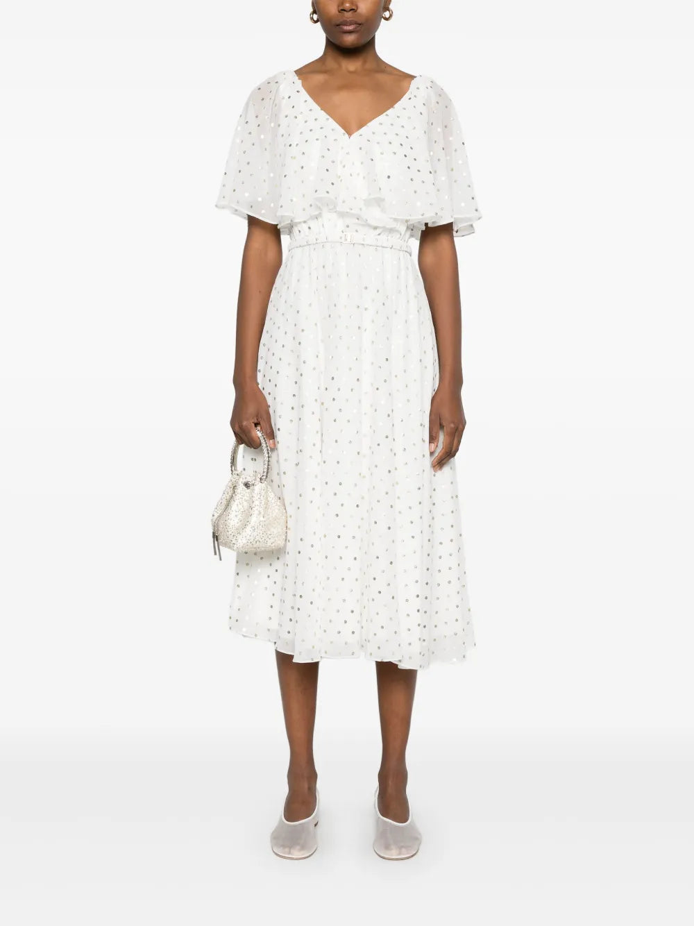 Polka-Dot Midi Dress