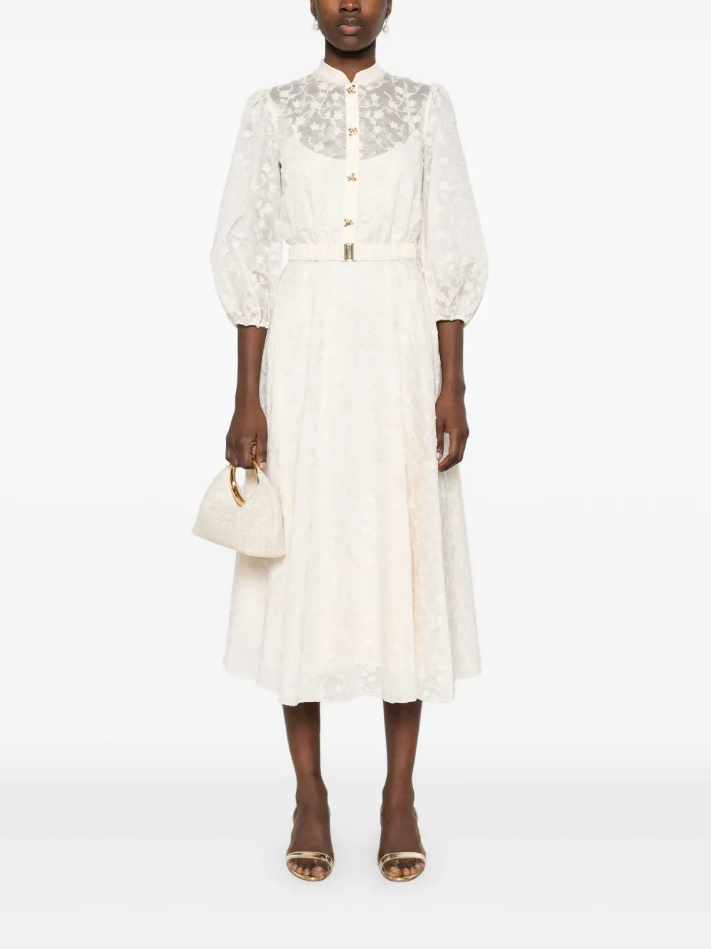 Embroidered Midi Dress