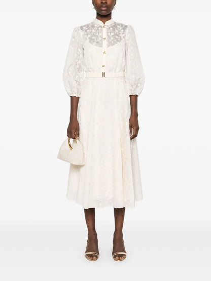 Embroidered Midi Dress