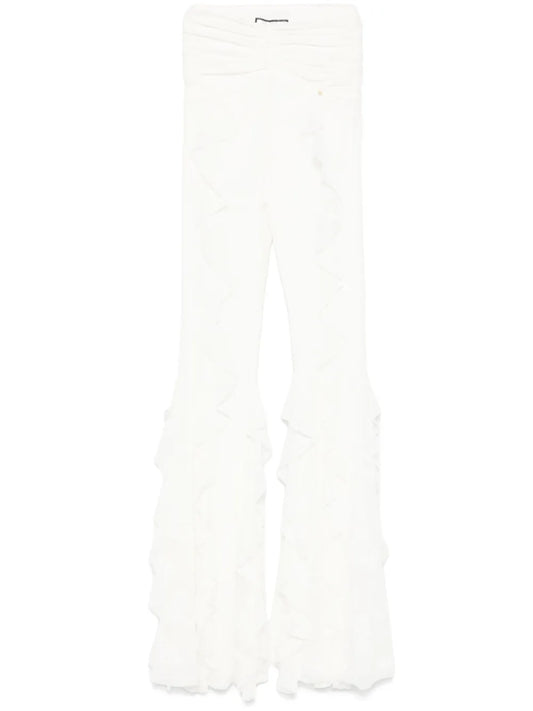 Ruffled Mesh Trousers