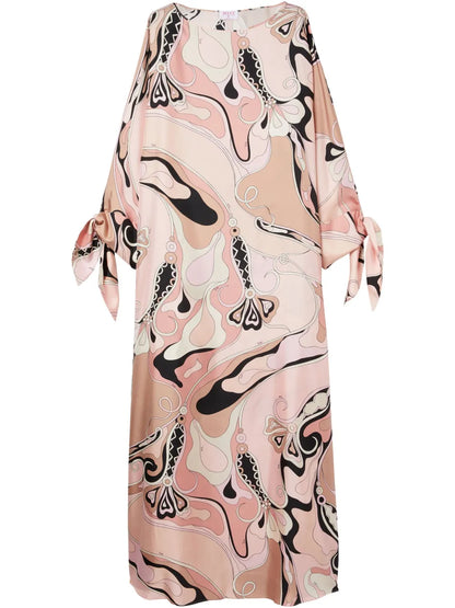 Orchidee-Print Dress