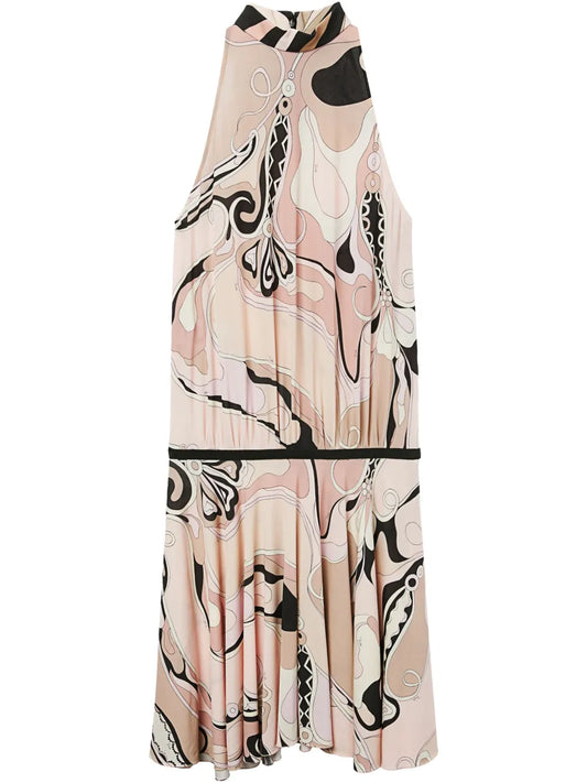 Orchidee-Print Dress