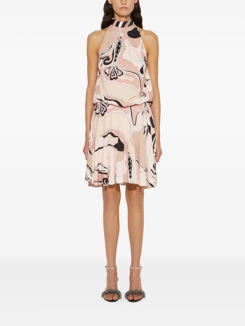 Orchidee-Print Dress