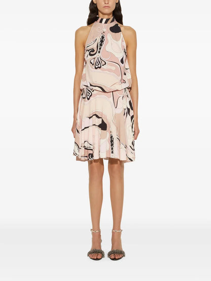 Orchidee-Print Dress