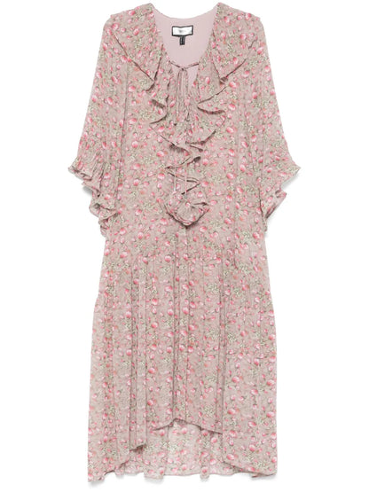Floral-Print Midi Dress