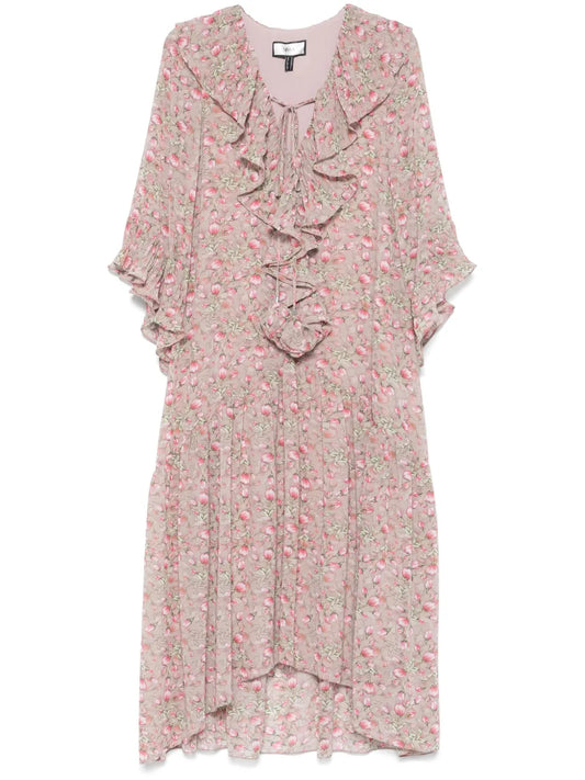 Floral-Print Midi Dress