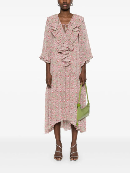 Floral-Print Midi Dress