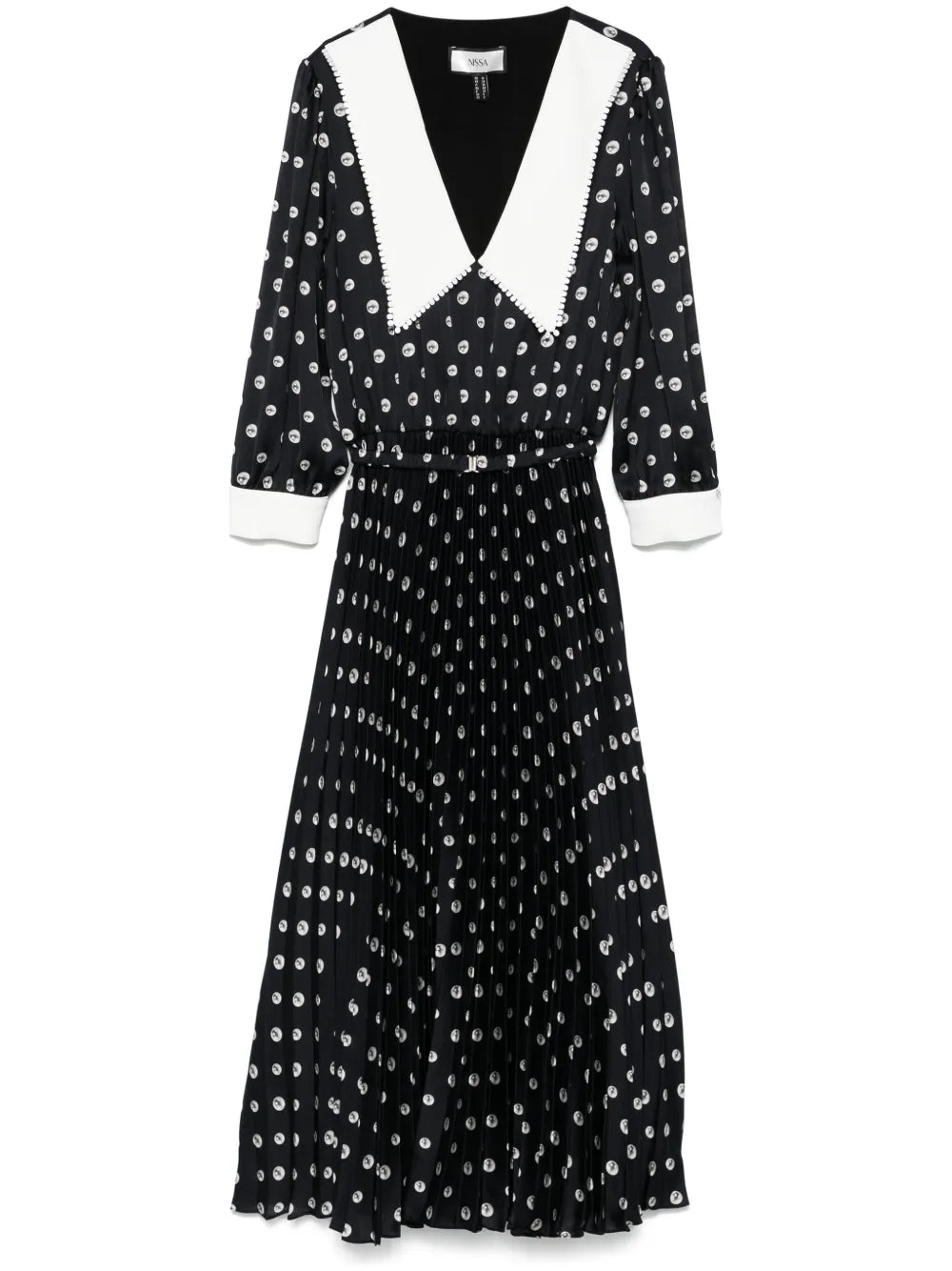 Pearl-Print Midi Dress