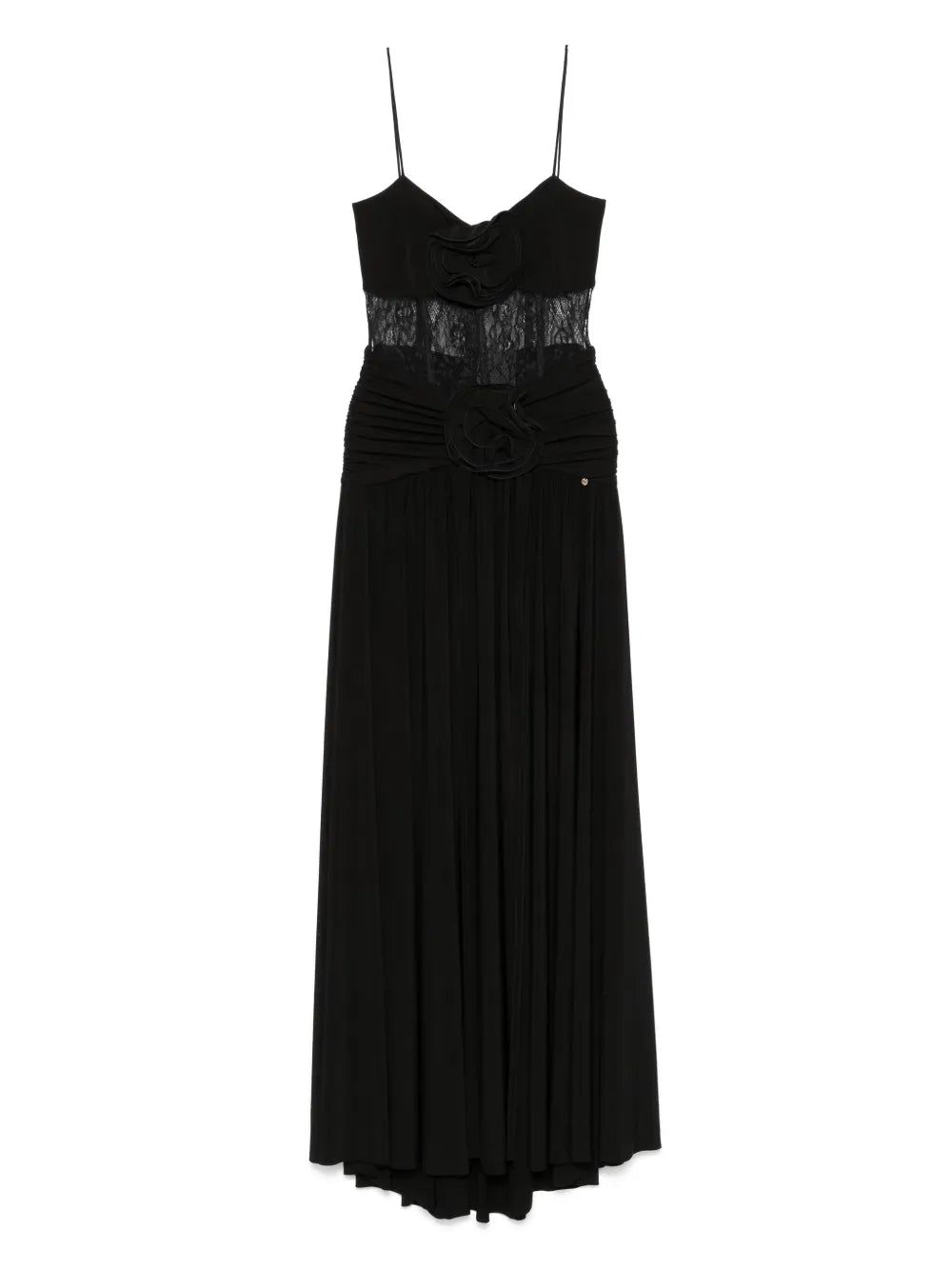 Floral-Appliqué Maxi Dress