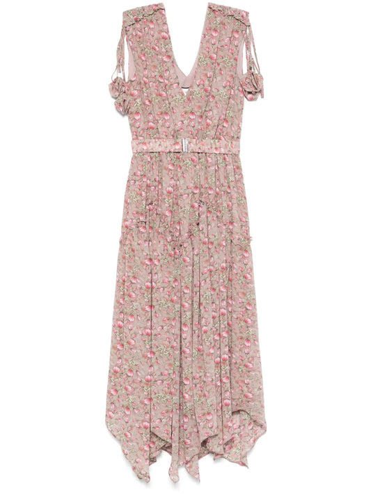 Floral-Print Midi Dress