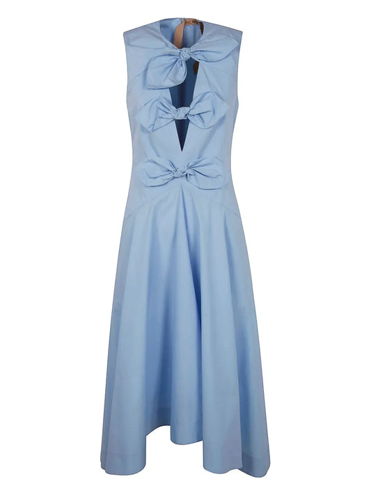 Bow-Detail Midi Dress