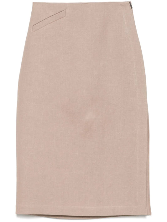 Linen Midi Skirt