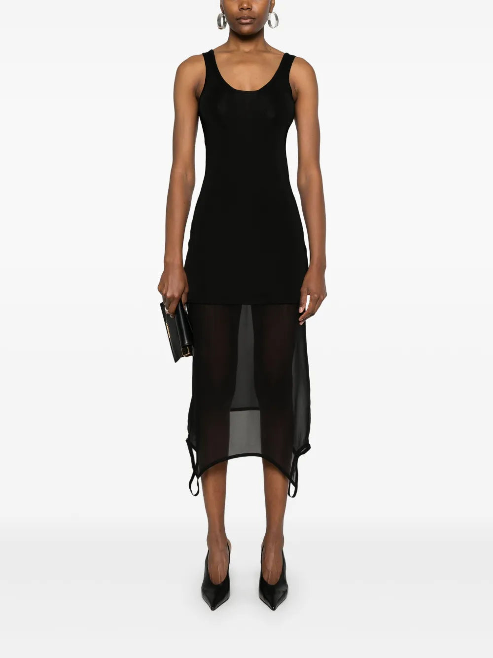 Trompe-L’Oeil-Effect Midi Dress
