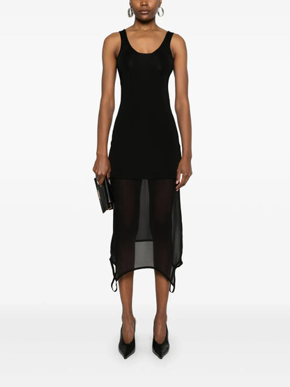 Trompe-L’Oeil-Effect Midi Dress